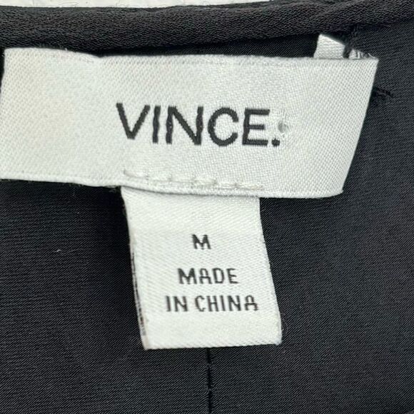 VINCE Black Satin Sleeveless Slip Midi dress - Picture 6 of 10